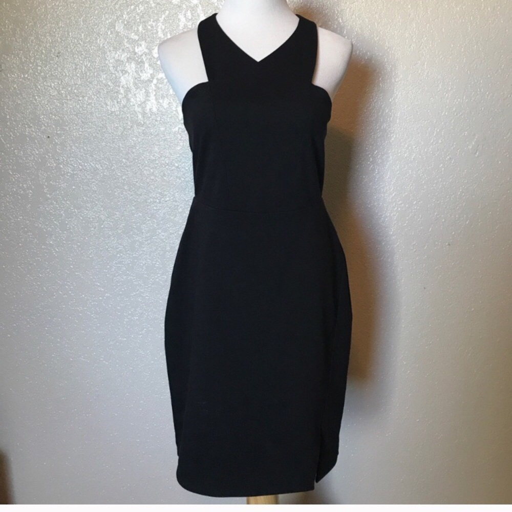 Back with gold zipper dress